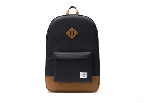 'Heritage' Backpack / Black/Tan Synthetic Leather