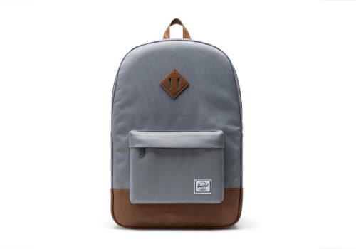 'Heritage' Backpack / Grey/Tan Synthetic Leather