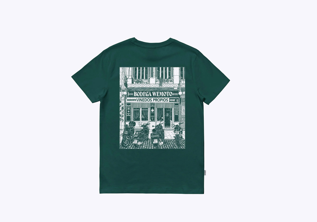 Printed Artwork T-Shirt Glazed Green